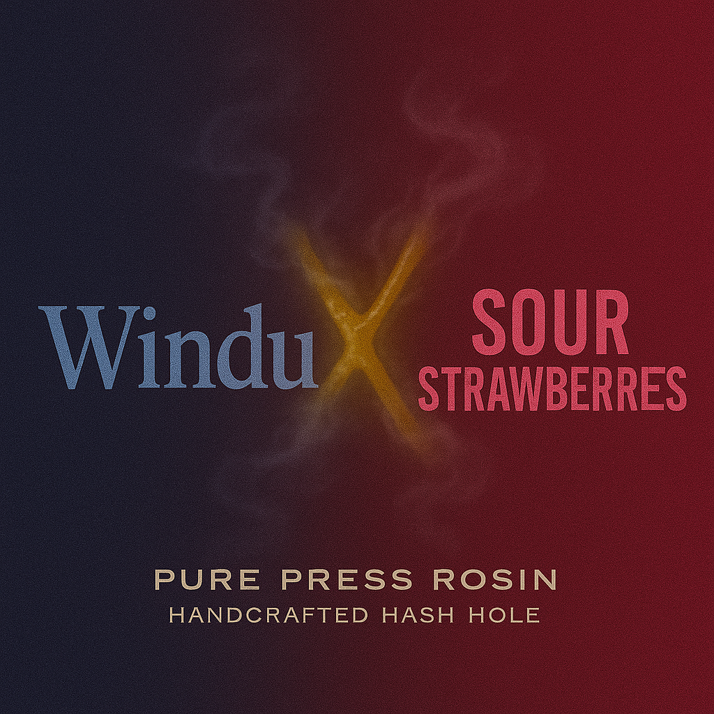 Windu × Sour Strawberries | 2 g Flower + 0.3 g Rosin (Wood Tip Hash Hole)